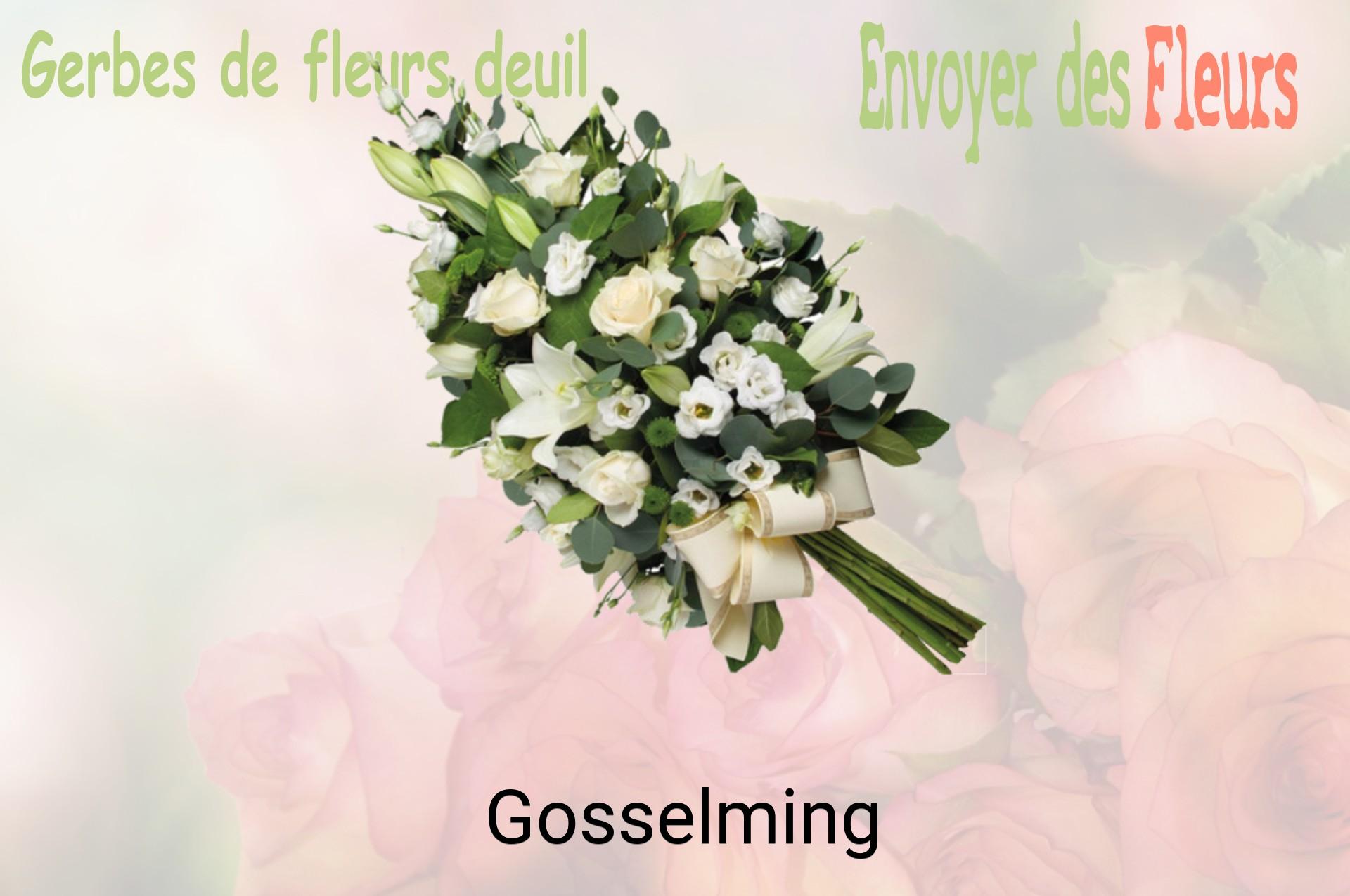 Gerbe de fleurs de deuil livrée à Gosselming